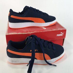 Puma Smash Buck Jr. Blue and Orange Casual Sneakers Size 5.5